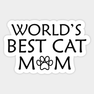 Cat Mom - World's best cat mom Sticker